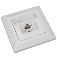 Solarix Ethernet ligzda CAT6 UTP 1 x RJ45, iebūvēta baltā krāsā SX9-1-6-UTP-WH (1 of 1)