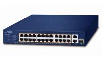 Planet FGSD-2621P PoE switch 24x100M + 1x1Gb RJ45 + 1xSFP PoE 802.3at 185W extend mode 10Mb-250m (1 of 3)