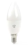 NEDIS Wi-Fi slimme LED-lamp E14 kaars 49W 230V 470lm warm tot koud wit 2700 - 6500K dimbaar wit thumbnail (1 of 2)