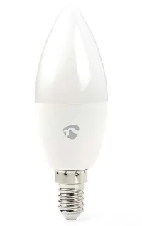 NEDIS Wi-Fi Smart LED Glühbir E14 Käerz 49W 230V 470lm waarm bis kal wäiss 2700 - 6500K dimmbar wäiss (1 of 2)