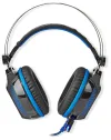 NEDIS herní headset GHST500BK drátová sluchátka + mikrofon zvuk 7.1 LED USB kabel 21 m černo-modrý