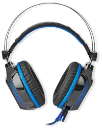 NEDIS Gaming-Headset GHST500BK kabelgebundene Kopfhörer + Mikrofonton 7.1 LED USB-Kabel 21 m schwarz-blau (1 of 5)