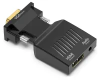 XtendLan Adapter VGA (M) naar HDMI (F) naar 1080p audio-aansluiting (3,5 mm F-connector) (1 of 3)