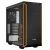 ¡Tranquilizarse! Caja PURE BASE 600 Window MidT lateral transparente sin fuente 2xUSB 3.0 negro-naranja