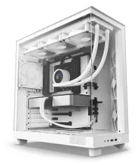 NZXT korpuss H6 Flow divu kameru MidT 3x120mm ventilators 2xUSB 3.2 USB-C stikla sānu un priekšpuse balts (1 of 6)