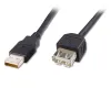 PremiumCord Kabel USB 2.0 A-A 20cm prodlužovací (A-M A-F) černý