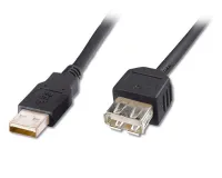 PremiumCord Kabel USB 2.0 A-A 20cm prodlužovací (A-M A-F) černý (1 of 1)