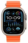 Apple Watch Ultra 2 49mm titanium with orange ocean strap thumbnail (2 of 3)