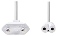 NEDIS Stroumkabel 230V fir Adapter Connector Euro Stecker IEC-320-C7 Zwee-Linn wäiss 2m (1 of 2)