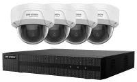 HIKVISION HiWatch KIT dome 2Mpix 1x NVR HWN-2104MH-4P(C) 4x IP kamera HWI-D121H(C) POE+ HDMI VGA LAN SATA (1 of 8)