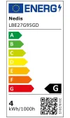 NEDIS LED-Leuchtmittel E27 G95 38 W 220 V 250 lm 2100 K dimmbar extra warmweiß Retro-Stil thumbnail (2 of 2)