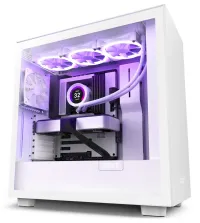 Cás NZXT H7 ATX 2x120 mm lucht leanúna USB-C 2x USB taobh gloine bán (1 of 6)