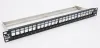 LYNX Patch panel 19" 24 ports unequipped shielded black Cat5e 6 6A 7 patch panel thumbnail (2 of 2)