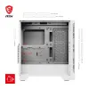 Boîtier MSI MAG FORGE 320R AIRFLOW WHITE sans alimentation blanc gauche verre trempé 4x ventilateur A-RGB 120 mm 2x USB3.2 noir thumbnail (4 of 5)