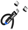 Colorway Кабел за зареждане 3в1 Lightning+MicroUSB+USB-C Магнитен 2.4A Найлон Магнитно въртене 540° 1m thumbnail (3 of 6)