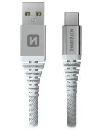 Swissten datový kabel kevlar usb usb-c 1,5 m bílý (1 of 4)