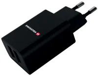 Swissten мрежов адаптер Smart IC 2X Usb 21A кабел за захранване + данни Usb Micro Usb 1.2 M черен (1 of 1)