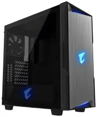 GIGABYTE AORUS C300 GLASS ATX διαφανές πλαϊνό πάνελ 2x USB 3.0 USB-C HDMI RGB μαύρο (1 of 6)