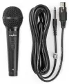 ## Nedis MPWD15BK

A versatile microphone with a **cardioid pattern** and excellent sound characteristics, it is ideal for karaoke. It is equipped with a switch and a **5 m long detachable cable** with a 6.35 mm jack connector.

**Interface:** 6.35 mm jack

**Cable length:** 5 m

**Frequency range:** 80 Hz - 12 kHz

**Microphone sensitivity:** \-75 dB

**Impedance:** 600 Ohm

**Weight:** 195 g thumbnail (2 of 2)