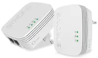 STRONG set 2 adapterjev Powerline WF 600 DUO MINI Powerline 600 Mbit z Wi-Fi 300 Mbit z 2x LAN bel (1 of 6)