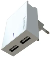 Adaptateur réseau Swissten Smart IC 2X USB 3A câble d'alimentation + données USB Micro USB 1,2 M blanc (1 of 2)