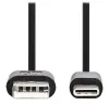 NEDIS cable USB 2.0 plug USB-C - plug USB-A black blister 10cm