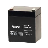 FUKAWA lead battery FW 5-12 U for UPS APC AEG EATON Powerware 12V 5Ah lifespan 5 years Faston F2-63mm (1 of 1)