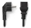 NEDIS Stroumkabel 230V Connector 16A Connector IEC-320-C19 Wénkelstecker Schuko Black Bulk 2m