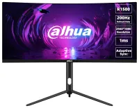 DAHUA 30 colių LED LM30-E330CA žaidimų VA skydelis 2560x1080 (UWHD) 3000:1 1ms 250 cd m2 2x HDMI 2x DP VESA 75x75 juodas (1 of 4)