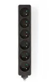 NEDIS power extension socket angled 6x socket black 1.5m thumbnail (1 of 1)