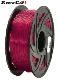 XtendLAN PLA filament 1,75mm transparent röd 1kg (1 of 1)