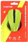 Mouse ottico wireless CANYON CMSW1 risoluzione regolabile 800 1000 1200 dpi 4 tasti ricevitore nano USB giallo thumbnail (6 of 7)