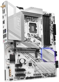 ASRock Z890 Pro RS WiFi Бял Intel Z890 LGA1851 4x DDR5 4x M.2 HDMI DP 2x Thunderbolt 4 WiFi ATX (1 of 6)