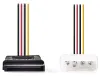 NEDIS internal power adapter cable 15-pin SATA socket - Molex plug multiple colors box 15cm