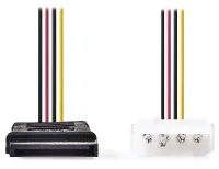 NEDIS interne voedingsadapterkabel 15-pins SATA-aansluiting - Molex-stekker meerdere kleuren doos 15cm (1 of 2)