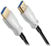 PremiumCord HDMI fibra óptica de alta velocidade + cabo Ethernet 4K@60Hz M M conectores banhados a ouro 5m preto