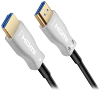 PremiumCord HDMI optiskās šķiedras High Speed+ Ethernet kabelis 4K@60Hz M M apzeltīti savienotāji 5m melni (1 of 1)