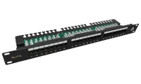 Solarix Patch panel 24x RJ-45 Cat5e UTP s vyväzovacou lištou 1U SX24L-5E-UTP-BK-N (1 of 3)