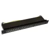 XtendLan Patch panel 19" 24 θυρών RJ-45 CAT6 θωρακισμένο μεταλλικό κάλυμμα