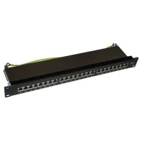 XtendLan Patch panel 19" 24 ports RJ-45 CAT6 shielded metal cover (1 of 1)