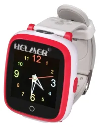 Reloj inteligente para niños HELMER KW 802 1,54" TFT dot. pantalla IP66 2x foto videollamada 6 juegos MP3 CZ rojo-blanco (1 of 3)