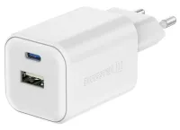 Swissten Netzwerkadapter Gan 1x USB-C 45W PD + 1x USB-A 18W QC weiß (1 of 3)