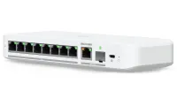 Conmutador Ubiquiti UniFi Flex 2.5G 8 con 8 puertos SFP+ de 2.5 GbE y 1 puerto SFP+ de 10 GbE (1 of 6)