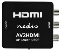 NEDIS konverter vegyes videót HDMI-be 3x RCA fekete (1 of 6)