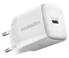 AXAGON мрежово зарядно устройство ACU-PD20W 1x USB-C PD3.0 PPS QC4+ AFC FCP Apple 20W бяло thumbnail (1 of 1)