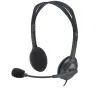 Logitech Headset Stereo H111 kabelgebundene Kopfhörer + Mikrofon 3,5 mm Klinke grau