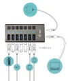 i-tec USB 3.0 laddnings-HUB 7 Port + strömadapter 36 W thumbnail (2 of 3)