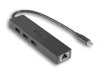 I-tec USB Slim HUB 3 Ports mit Gigabyte Ethernet zu USB 3.1 Typ C kompatibel mit Thunderbolt 3 schwarz (1 of 2)