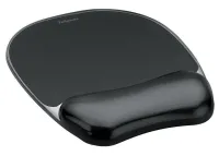 FELLOWES mouse e almofada de pulso CRYSTAL gel preto (1 of 1)