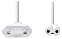 NEDIS toitekaabel 230 V adapterite jaoks, mis ühendavad Euro pistikühendust IEC-320-C7 kaherealine valge lahtiselt 2m (1 of 2)